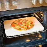 Pietra per pizza rettangolare per forno e barbecue, pietra refrattaria 38 x 30 cm, per cottura croccante