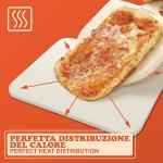 Pietra per pizza rettangolare per forno e barbecue, pietra refrattaria 38 x 30 cm, per cottura croccante