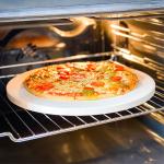 Runder Pizzastein für Öfen und Grills, feuerfester Stein 30 cm, für knuspriges Garen