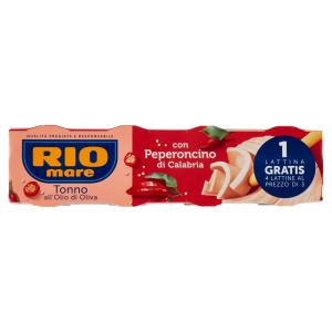 Rio Mare Thon huile d'olive 4x80 gr avec piment de calabre