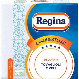 Tovaglioli a 2 Veli, Regina Cinquestelle, Carta 100%, 38x38cm, 43 tovaglioli