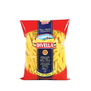 Divella Penne Ziti rigati 27 a Pasta di Semola di Grano Duro - 500 gr