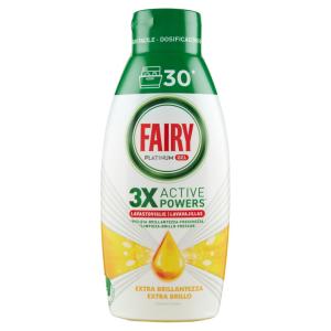 FAIRY, Detersivo lavastoviglie, Platinum Gel, pulizia profonda, 30 Lavaggi , 600 Ml