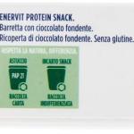 Enervit, Protein Snack chocolat noir, barres énergétiques aux protéines de lait et aux fibres, au chocolat noir, sans gluten ni huile de palme.