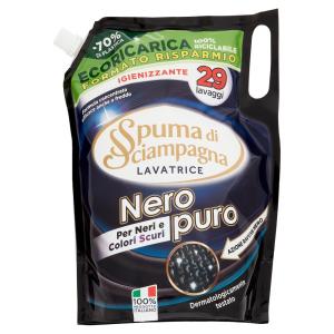 Spuma di Sciampagna Lavatrice Nero Puro, ricarica, 29 lavaggi