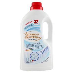 Spuma di sciampagna, detersivo lavatrice, Bianco Puro, lavaggi 27