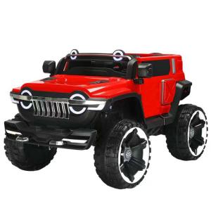 Auto elettrica per bambini, 12v, Jeep, 2 posti, con telecomando 2.4g, colore rosso