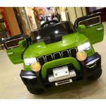 Voiture électrique pour enfants, 12v, Jeep, 2 places, avec télécommande 2.4g, verte