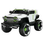 Auto elettrica per bambini, 12v, Jeep, 2 posti, con telecomando 2.4g, colore bianco