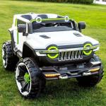 Auto elettrica per bambini, 12v, Jeep, 2 posti, con telecomando 2.4g, colore bianco