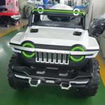 Auto elettrica per bambini, 12v, Jeep, 2 posti, con telecomando 2.4g, colore bianco