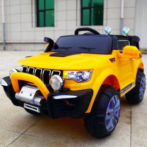 Auto elettrica per bambini, 12v, Jeep, 2 posti, con telecomando 2.4g, arancione
