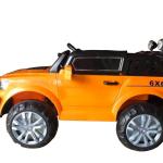 Auto elettrica per bambini, 12v, Jeep, 2 posti, con telecomando 2.4g, arancione