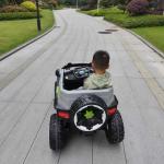 Auto elettrica per bambini, 12v, Jeep, 2 posti, con telecomando 2.4g, grigia