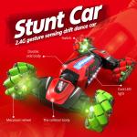 Stunt Car, macchina radiocomandata, 4 WD led stunt per tutti i terreni, RC 2.4G, 4 ruote motrici e movimento in tutte le direzioni, Gesture
