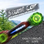 Stunt Car, macchina radiocomandata, 4 WD led stunt per tutti i terreni, RC 2.4G, 4 ruote motrici e movimento in tutte le direzioni, Gesture