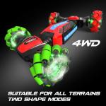 Stunt Car, macchina radiocomandata, 4 WD led stunt per tutti i terreni, RC 2.4G, 4 ruote motrici e movimento in tutte le direzioni, Gesture
