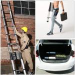 Scala Telescopica in Alluminio 4,4 m – Pieghevole Portatile, Norma CE EN131, Portata 150 kg