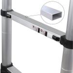 Teleskopleiter aus Aluminium 5 m – Klappbar, EN 131 zertifiziert, Tragkraft 150 kg