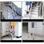 Teleskopleiter aus Aluminium 5 m – Klappbar, EN 131 zertifiziert, Tragkraft 150 kg