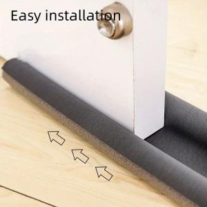 Paraspiffero sottoporta, Tappeto antispiffero sotto la porta, protezione per porte interne ed esterne, colore grigio