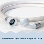 Tubo flessibile universale per ingresso acqua Lavatrice e Lavastoviglie, filettatura standard compatibile con tutte le marche