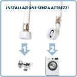 Tubo flessibile universale per ingresso acqua Lavatrice e Lavastoviglie, filettatura standard compatibile con tutte le marche