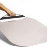 Pala in alluminio per Pizza, in alluminio, con manico pieghevole in legno, facile da riporre, resistente