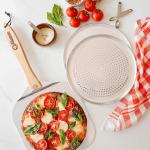 Pala in alluminio per Pizza, in alluminio, con manico pieghevole in legno, facile da riporre, resistente