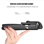 selfie stick treppiedi bluetooth con pulsante scatta foto o video, nero