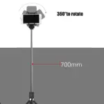 selfie stick treppiedi bluetooth con pulsante scatta foto o video, nero
