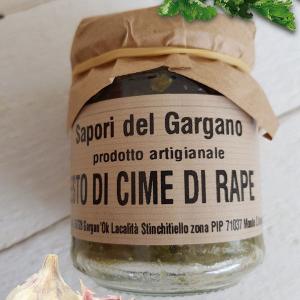 Pesto alle cime di rape, prodotto artigianale, sapori del gargano