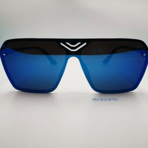 Okly Retrò Sunglasses, occhiali da sole Uomo Donna, blu