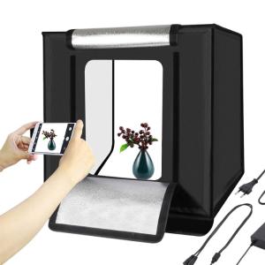 Tragbares Mini Fotostudio mit LED-Leuchten, Größe 40 x 40 x 40cm
