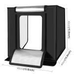 Tragbares Mini Fotostudio mit LED-Leuchten, Größe 40 x 40 x 40cm