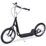 Monopattino Ruote 16 pollici Cityroller per Bambini e Ragazzi, Nero, Homcom