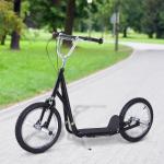 Monopattino Ruote 16 pollici Cityroller per Bambini e Ragazzi, Nero, Homcom