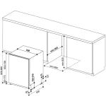 INDESIT, Geschirrspüler, DIE2B19, Einbaugerät, verdeckt, Klasse F, Fassungsvermögen 13 Gedecke, 60 cm 