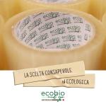Nastro adesivo per imballaggio 50x66m, resistente all'acqua, trasparente, 6 pezzi