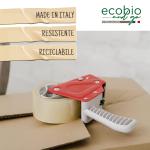 Nastro adesivo per imballaggio 50x66m, resistente all'acqua, trasparente, 6 pezzi