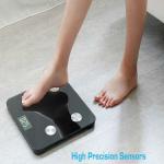 Pèse personne numérique intelligent, pèse-personne pour la graisse corporelle, contrôle de la graisse corporelle, connexion bluetooth, poids max. 180 kg