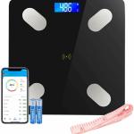 Pèse personne numérique intelligent, pèse-personne pour la graisse corporelle, contrôle de la graisse corporelle, connexion bluetooth, poids max. 180 kg