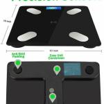 Pèse personne numérique intelligent, pèse-personne pour la graisse corporelle, contrôle de la graisse corporelle, connexion bluetooth, poids max. 180 kg