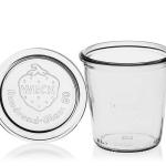 Weck Vasetto 290 ml con Coperchio da 80 mm, Completi di Guarnizione e Clips, Scatola da 6 Pezzi, Vetro, Trasparente