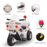 Motoretta elettrica per bambini 18-36 Mesi con 3 Ruote Luci e Suoni Realistici Bianca