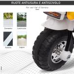Motoretta elettrica per bambini 18-36 Mesi con 3 Ruote Luci e Suoni Realistici Bianca