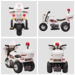Motoretta elettrica per bambini 18-36 Mesi con 3 Ruote Luci e Suoni Realistici Bianca