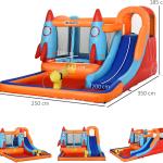 Aufblasbares Kinderspiel mit Trampolinrutsche und elektrischer Pumpe