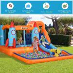 Aufblasbares Kinderspiel mit Trampolinrutsche und elektrischer Pumpe