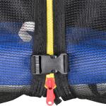 Trampolino elastico, Tappeto Elastico per Bambini e Adulti con Rete e Bordo Imbottito Φ 426 x 269 cm - Blu/Nero